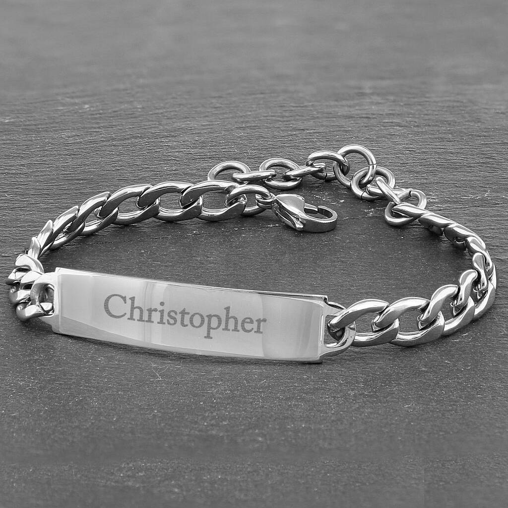 personalised stainless steel bracelet