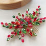 Christmas Red And Green Hair Comb, thumbnail 2 of 4