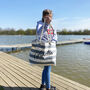 Personalised Large Stripe Beach Bag, thumbnail 1 of 4