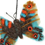 Handmade Felt Emperor Butterfly Hanging Decoration, thumbnail 2 of 9