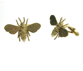 Gold Vermeil Honey Bee Cufflinks, 4 of 5