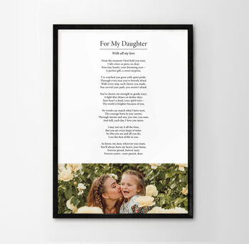 For My Daughter Personalised Photo Poem Print, 10 of 11
