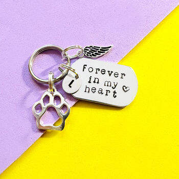Forever In My Heart Dog Pet Loss Memory Keyring, 3 of 7
