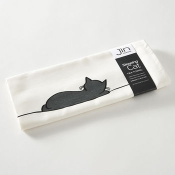 Sleeping Cat Tea Towel, 4 of 5