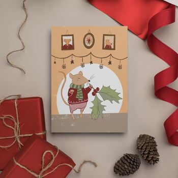 Woodland Mouse Christmas Card, 3 of 3