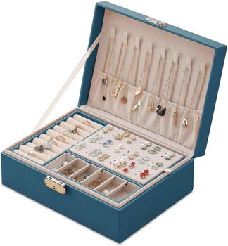 Double Layer Jewellery Organiser Storage Box Case, 9 of 10