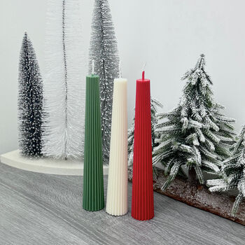 Freestanding Christmas Taper Candle Christmas Decor, 8 of 10