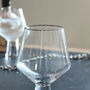 Four Silver Rim Gin Glasses, thumbnail 3 of 4