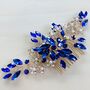 Royal Blue Crystal Hair Comb, thumbnail 2 of 5