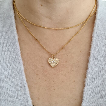 Dainty Heart Charm Layering Necklace, 3 of 3
