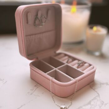 Portable Jewellery Box Light Pink, 3 of 11