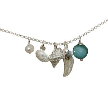 Silver Beachcomber Shell Charm Necklace, 3 of 7