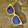 Orleans Natural Bamboo Sunglasses With Amber Lens, thumbnail 2 of 9