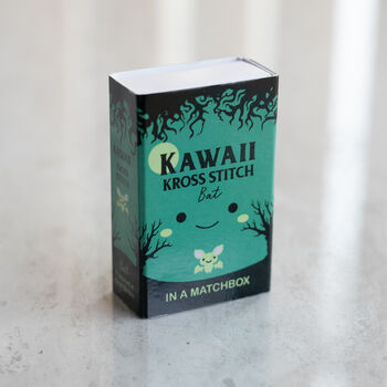 Kawaii Halloween Bat Mini Cross Stitch Kit, 2 of 7