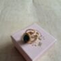 Gold Plated Green Double Band Ring, thumbnail 3 of 7