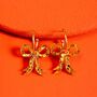 Bow Hoop Earrings – Christmas Jewellery Gift, thumbnail 1 of 4