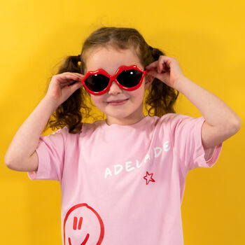 Children's Personalised Name Scribble Smiley T Shirt, 2 of 9