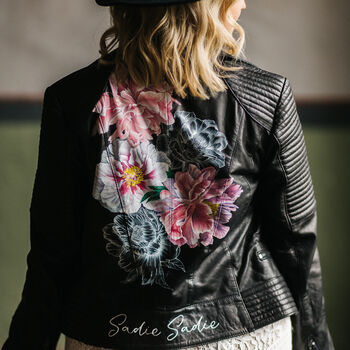 Personalised Hand Painted Leather Jacket, 12 of 12
