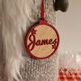 Personalised Oak Name Christmas Decoration, thumbnail 2 of 3