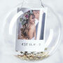 First Married Christmas Sequin Photo Bauble, thumbnail 2 of 2