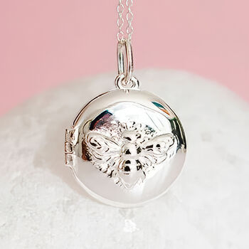 Personalised Sterling Silver Bee Locket, 2 of 12