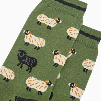 Men's Bamboo Socks Green, Black Sheep, 4 of 4