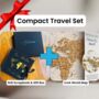 Compact Travel Gift Set World Map With Push In Pins And Personalised Scrapbook, thumbnail 1 of 11