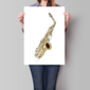 Saxophone Sketch Style Print, thumbnail 3 of 4