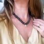 Statement Green Peacock Pearl Necklace With Sterling Silver Charm, thumbnail 1 of 11