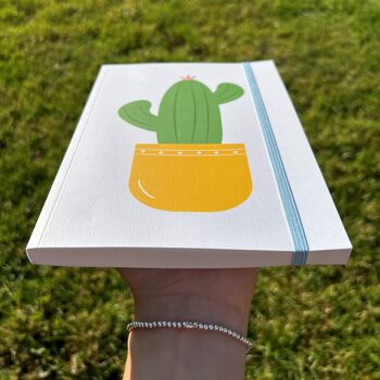 Yellow Potted Cactus A5 Notebook, 2 of 3