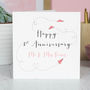 Personalised 1st 'Paper' Wedding Anniversary Card, thumbnail 1 of 3