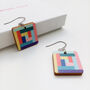 Space Wooden Drop Earrings, thumbnail 3 of 8