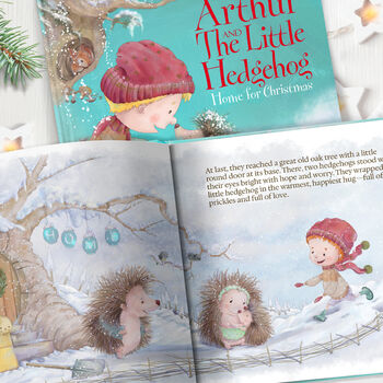 The Little Hedgehog: 'Home For Christmas' Personalised Christmas Book, 8 of 12