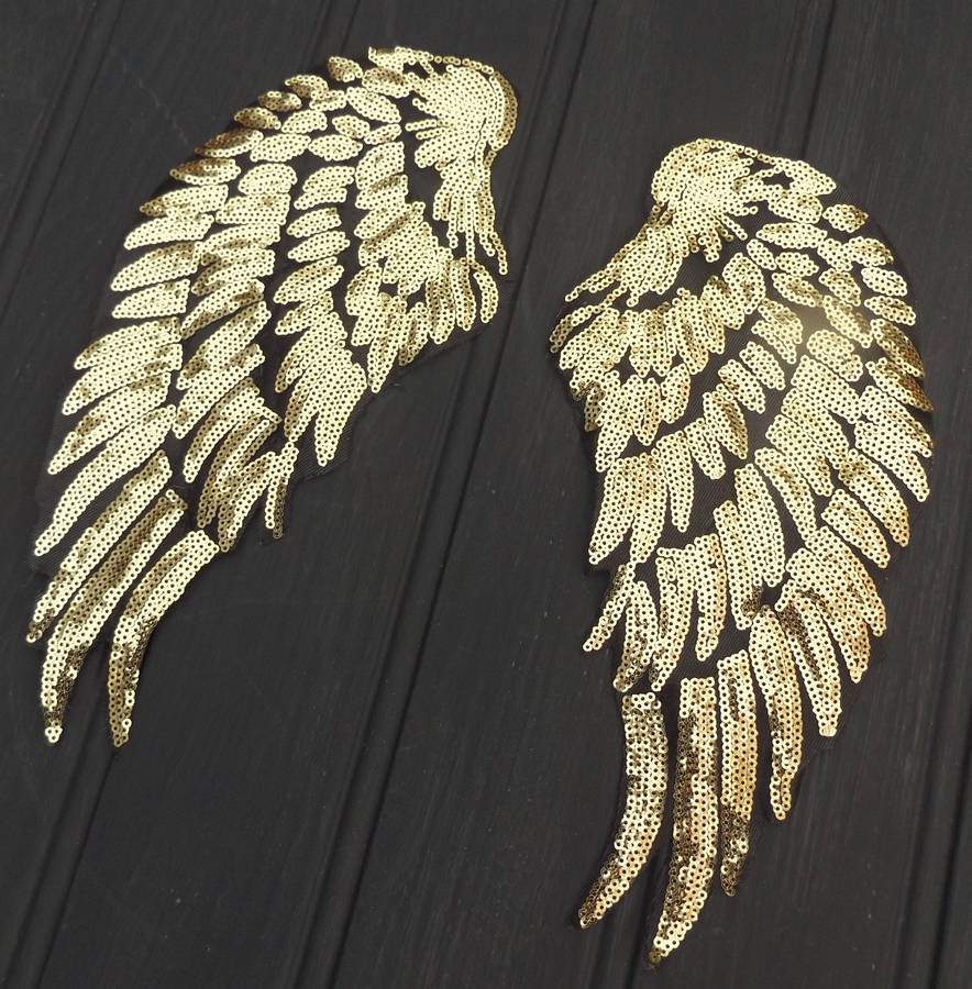 iron on sequin angel wings by petra boase ltd | notonthehighstreet.com