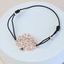 Black Stretch Bracelet With Sparkly Tree Charm, thumbnail 1 of 4