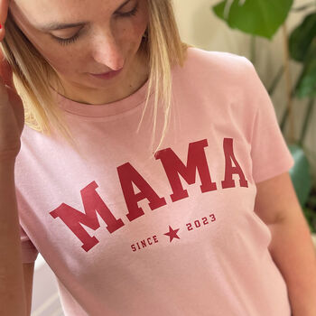 Personalised Mama Est New Mum T Shirt, 7 of 7