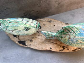 Hand Carved Driftwood Fish Ornament Sealife Gift Decor, 4 of 7