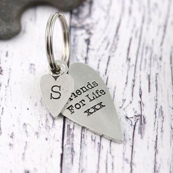 Friendship Present Friends For Life Long Heart Keyring, 4 of 9