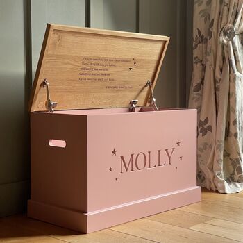 Personalised Wooden Toy Box, 2 of 9