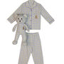 Lilly Girls Check Pyjama Set With Matching Teddy Bear, thumbnail 2 of 8
