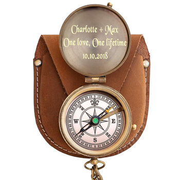 Personalised Wedding Compass Gift For Couples, 5 of 12