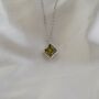 Sterling Silver Pendant Birthstone Necklace August Peridot, thumbnail 1 of 6
