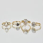 18ct Gold Grey Salt And Pepper Oval Diamond Ring, thumbnail 4 of 5