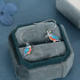 Sterling Silver Kingfisher Enamel Drop Earrings, thumbnail 5 of 10