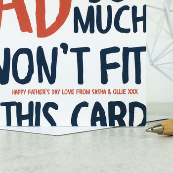 'We Love Our Dad So Much' Funny Fathers Day Dad Card, 3 of 3