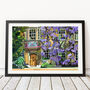 Christ's College Wisteria, Cambridge Illustration Art Print, thumbnail 1 of 3