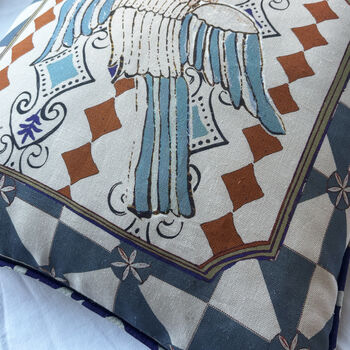 Bird Print Linen Cushion Cover, 5 of 5