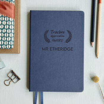 Teacher Appreciation Award Personalised Notebook, 2 of 11