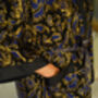 Navy And Gold Batik Kimono Robe, thumbnail 7 of 8