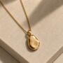 Gold Plated Molten Pebble Necklace, thumbnail 1 of 3
